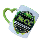 Tasse 330ml Herzgriff grün - Design MCCPlanet